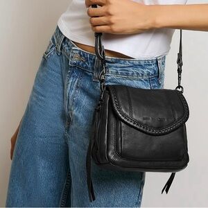 Crossbody Leather Shoulder Hobo Bag